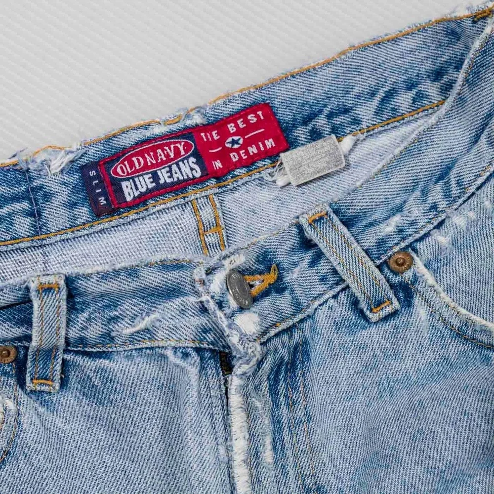 Vintage 90s Old Navy Giorgio Sant Angelo Denim Cutoff Shorts Thrashed Bundle 28